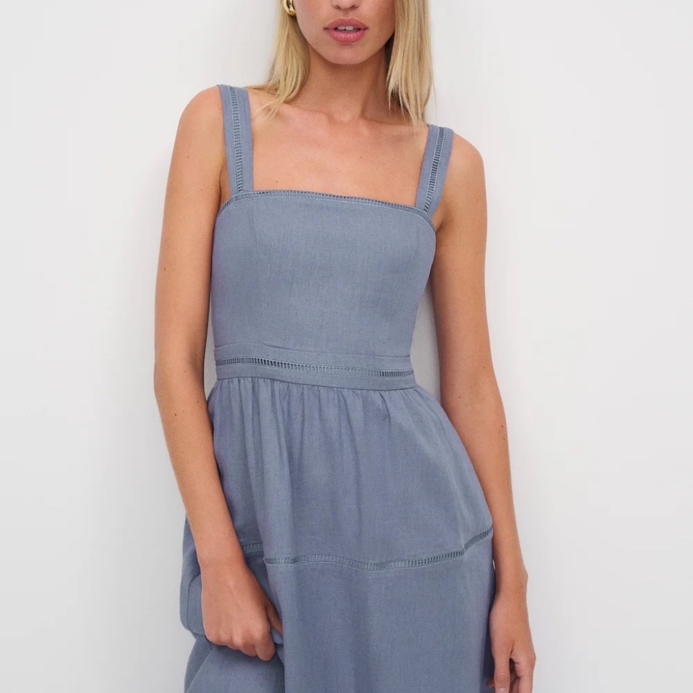 Everett Linen Dress (Petite) Sz 12 - Picture 5 of 9